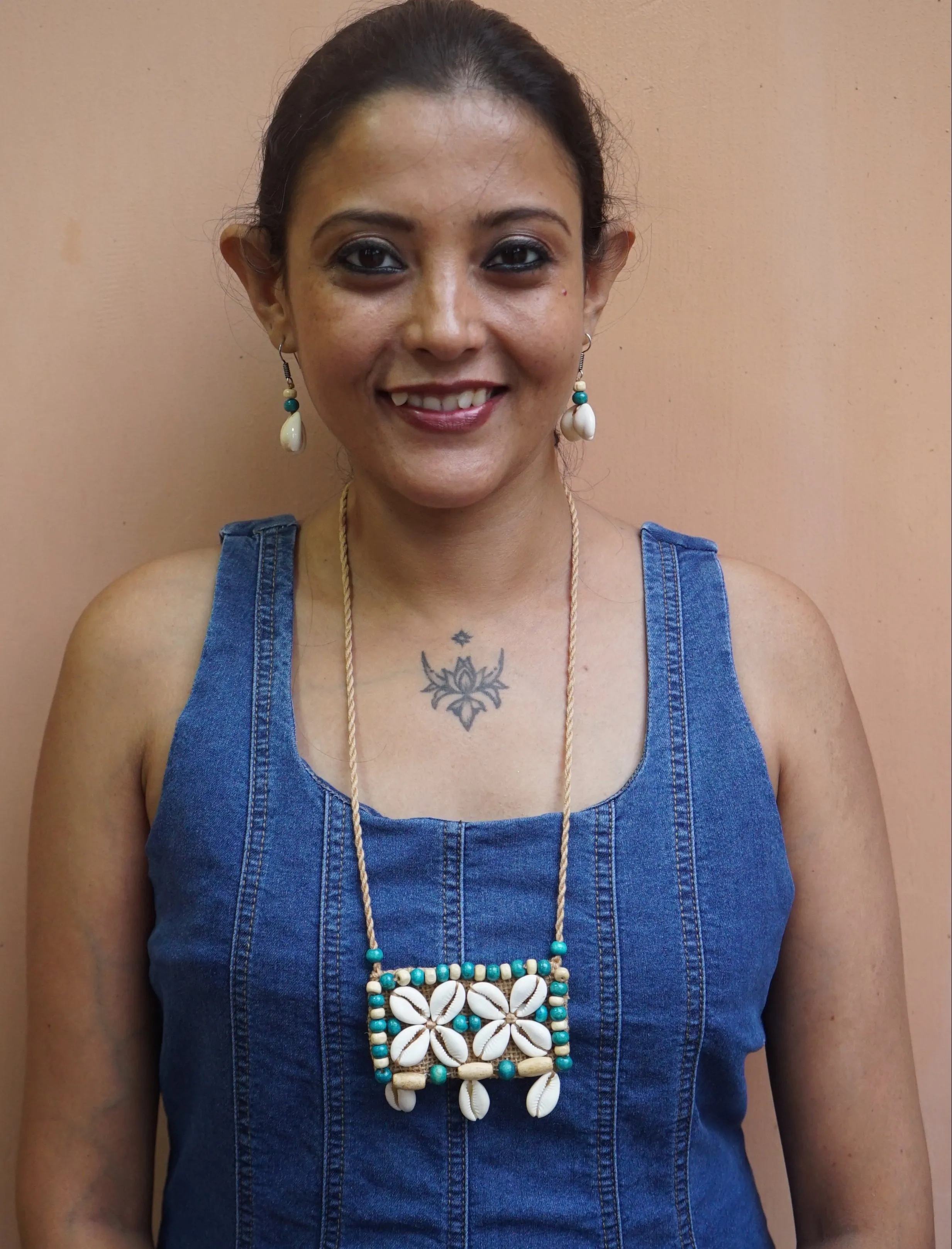 Aashi Fabric Necklace & Earrings set