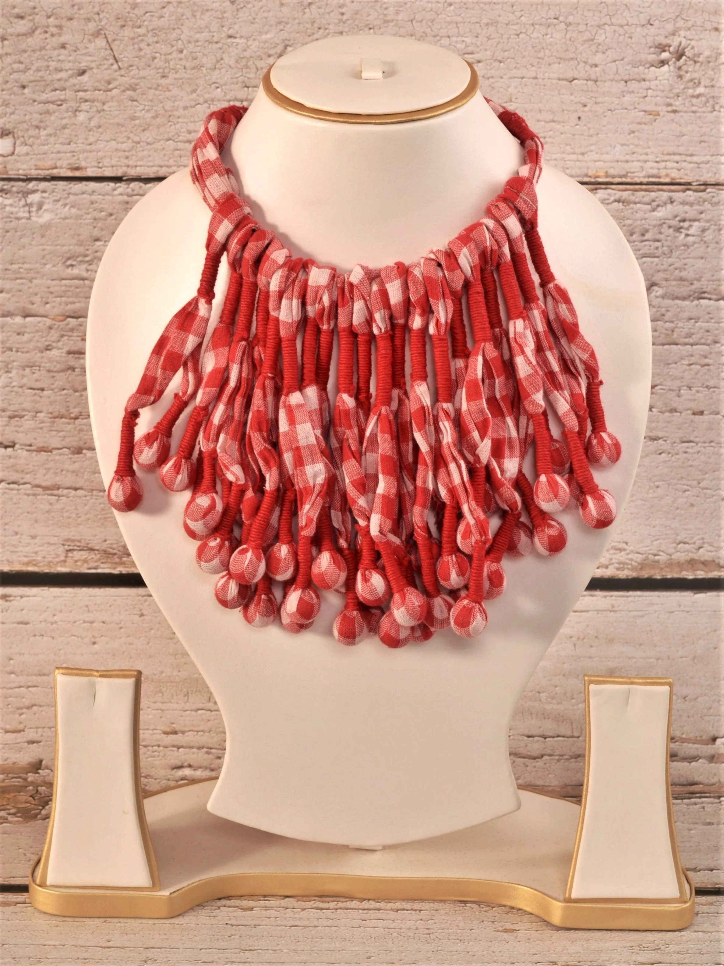 Aastha Fabric Necklace & Earrings set