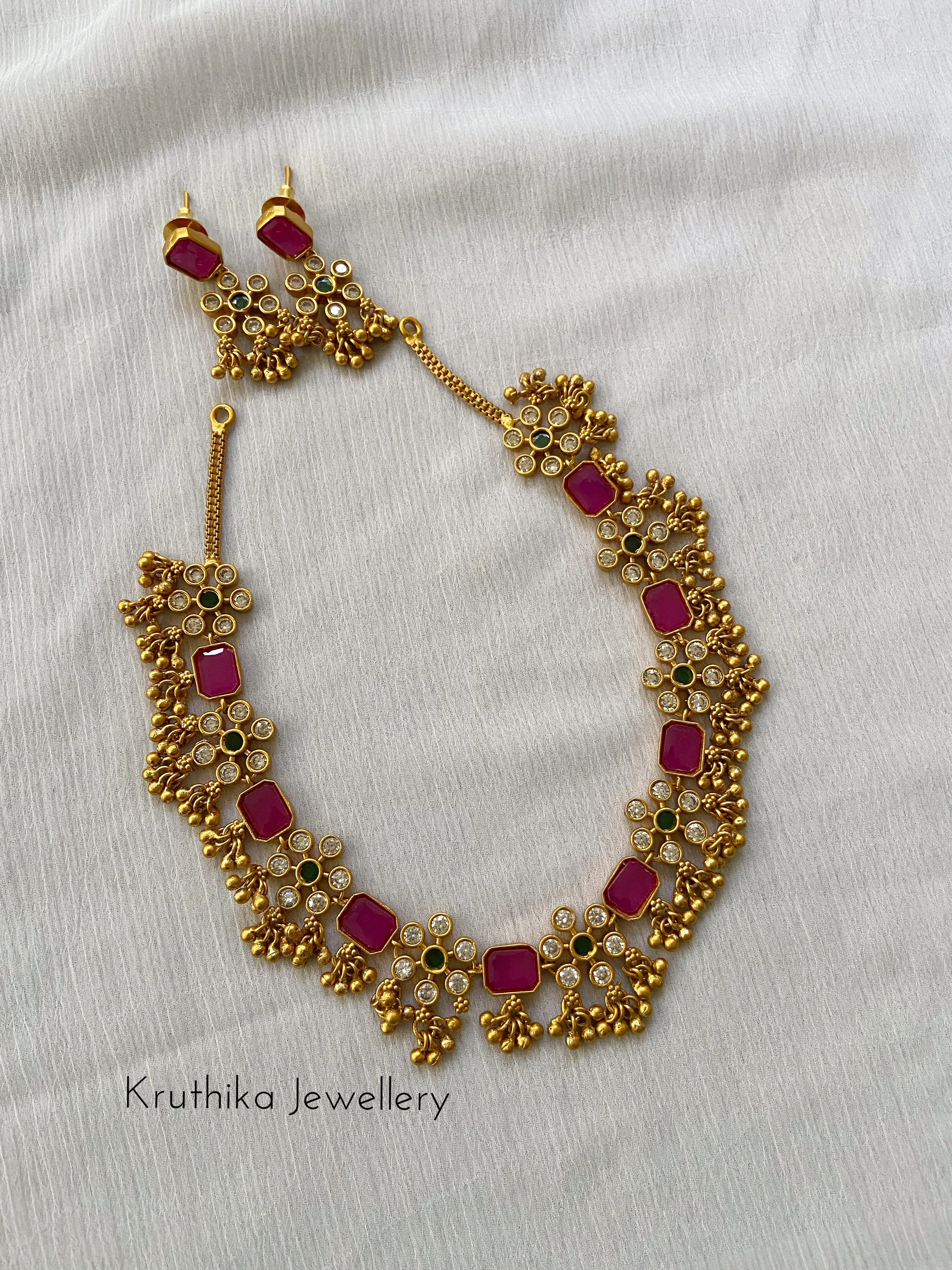 AD ghunghroo necklace NC248