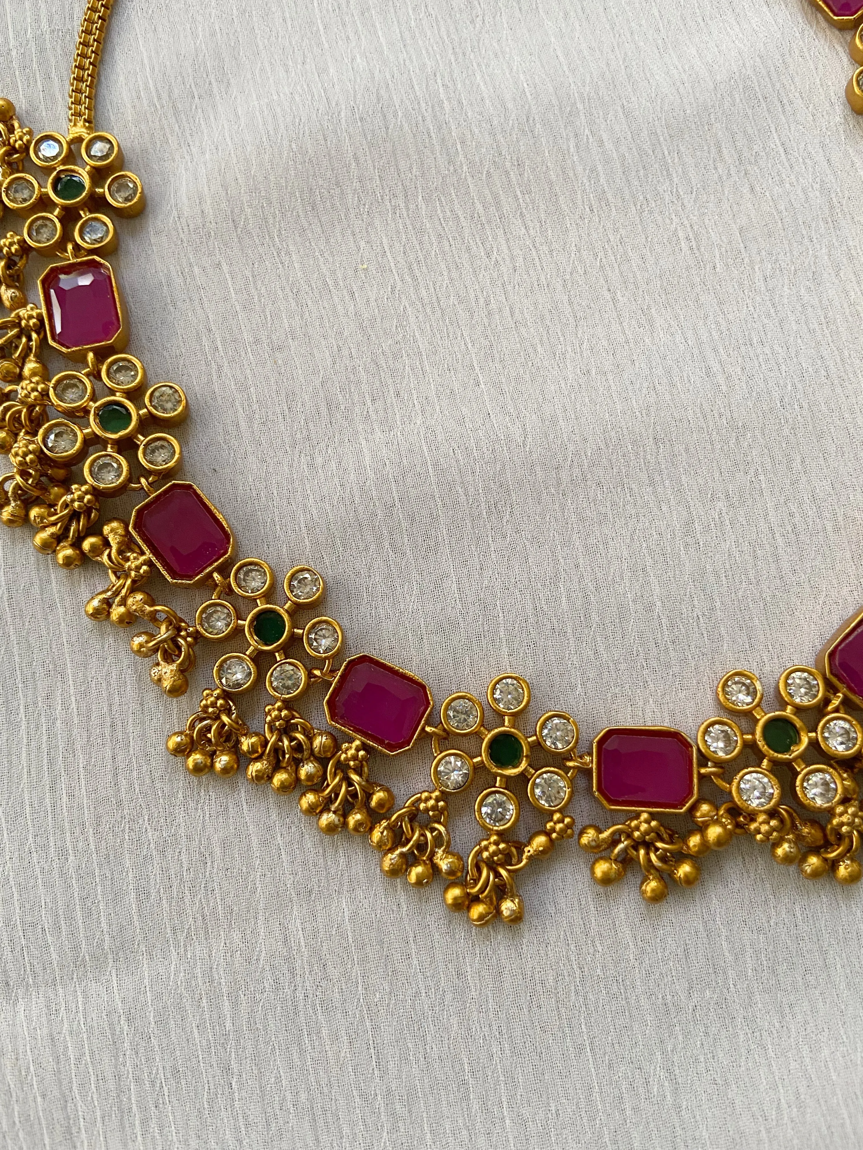 AD ghunghroo necklace NC248