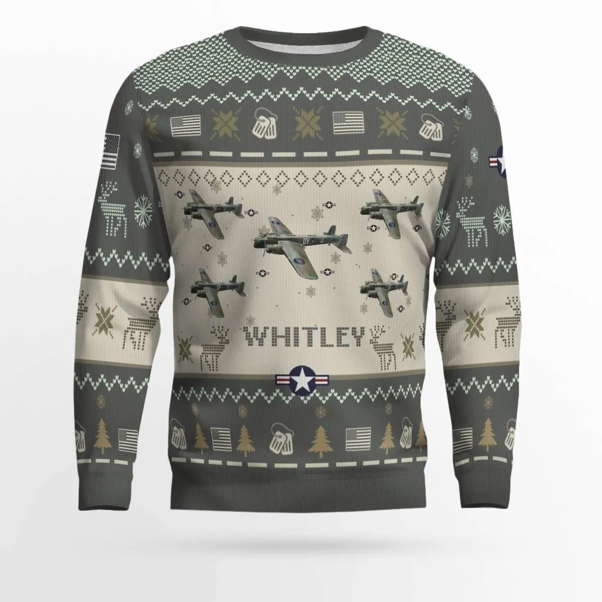 Armstrong Whitworth Whitley Aircraft Ugly Sweater, Ugly Sweater Christmas Shirt for Men Dad Veteran