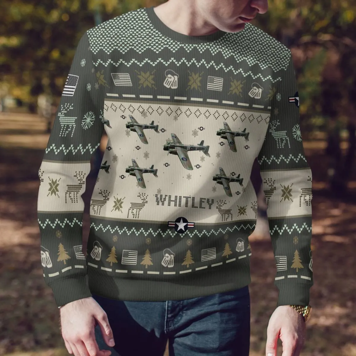 Armstrong Whitworth Whitley Aircraft Ugly Sweater, Ugly Sweater Christmas Shirt for Men Dad Veteran