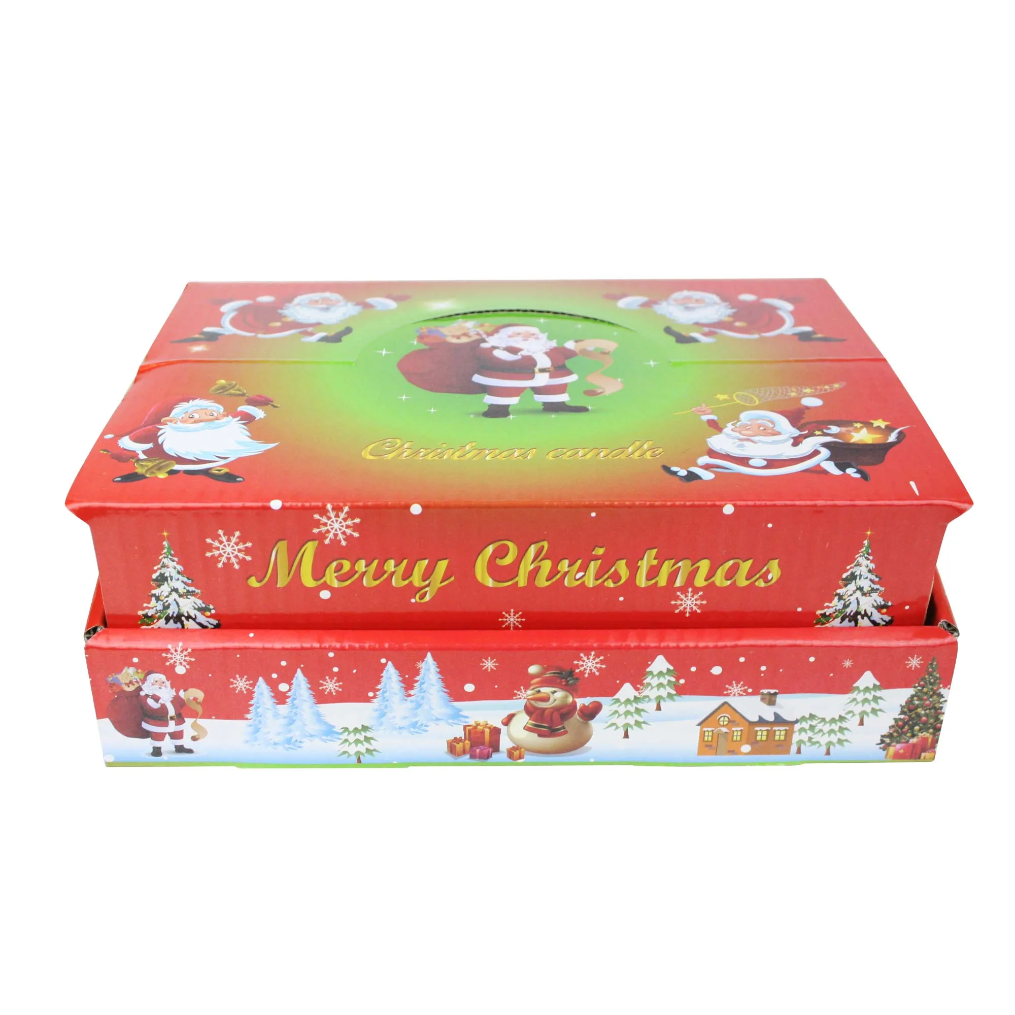 Assorted Christmas Tree Tea Light Candle - Pack of 12