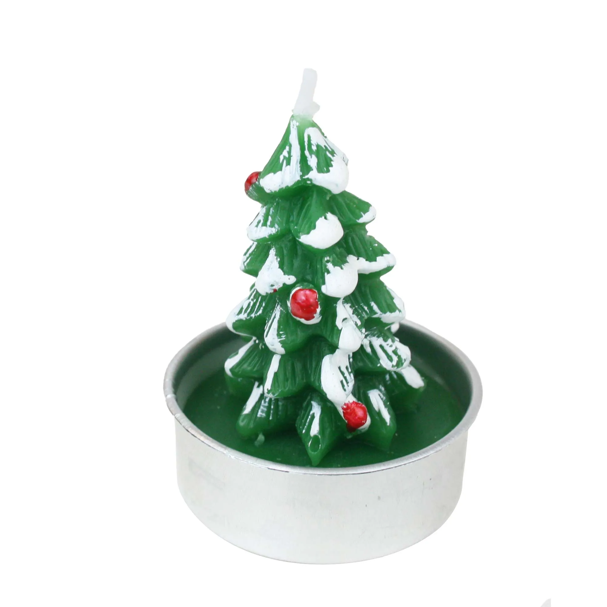 Assorted Christmas Tree Tea Light Candle - Pack of 12