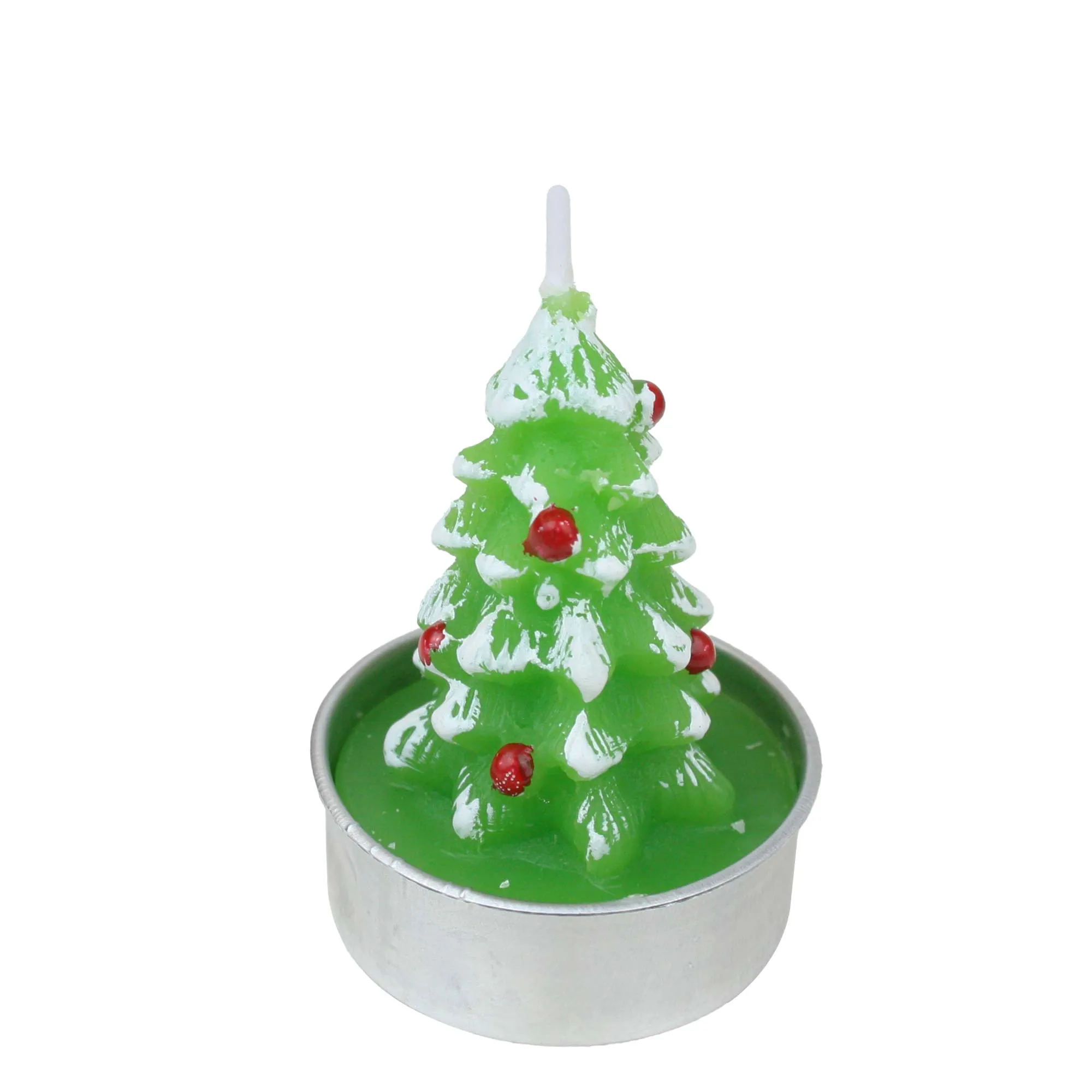 Assorted Christmas Tree Tea Light Candle - Pack of 12