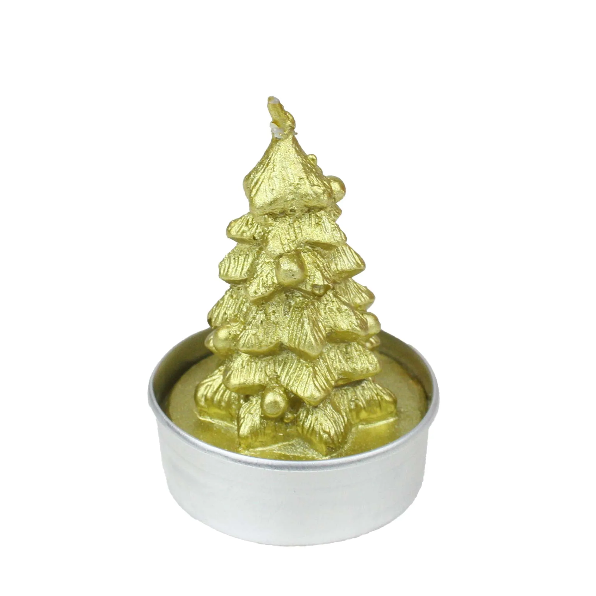 Assorted Christmas Tree Tea Light Candle - Pack of 12