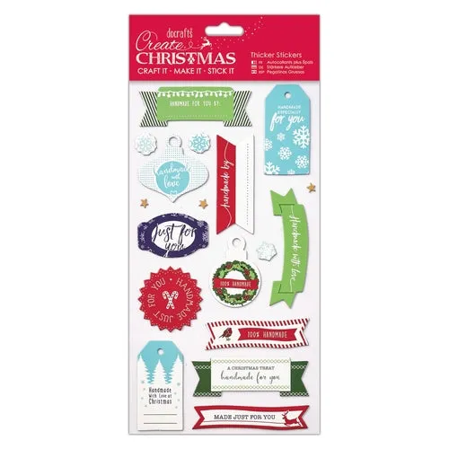 Christmas Thicker Stickers - Handmade (PMA 351806)