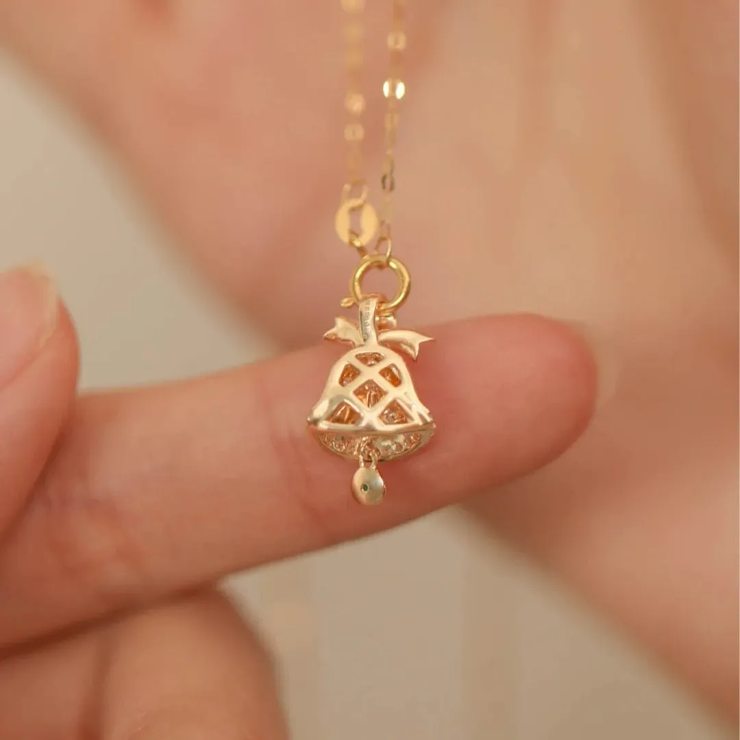 Festive Bell Necklace (Solid Silver)