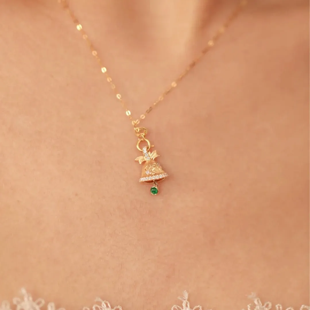 Festive Bell Necklace (Solid Silver)