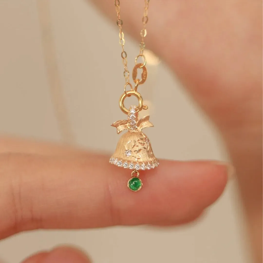 Festive Bell Necklace (Solid Silver)