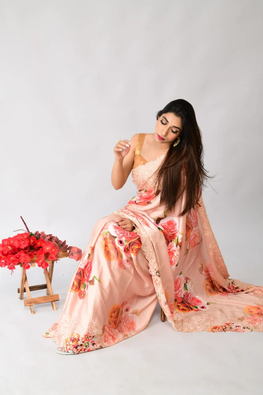FESTIVE COLLECTION PALLAVI SATIN SAREE