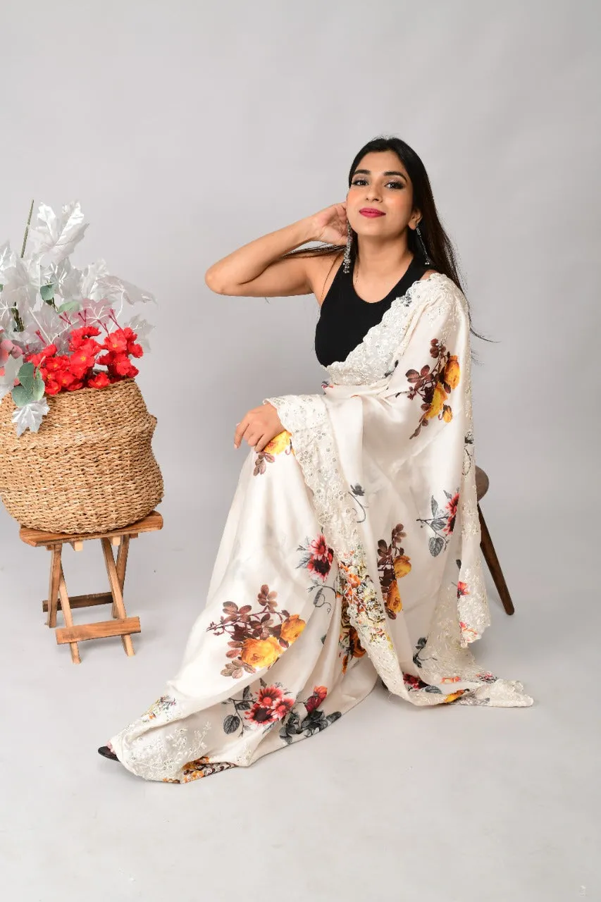 FESTIVE COLLECTION PALLAVI SATIN SAREE