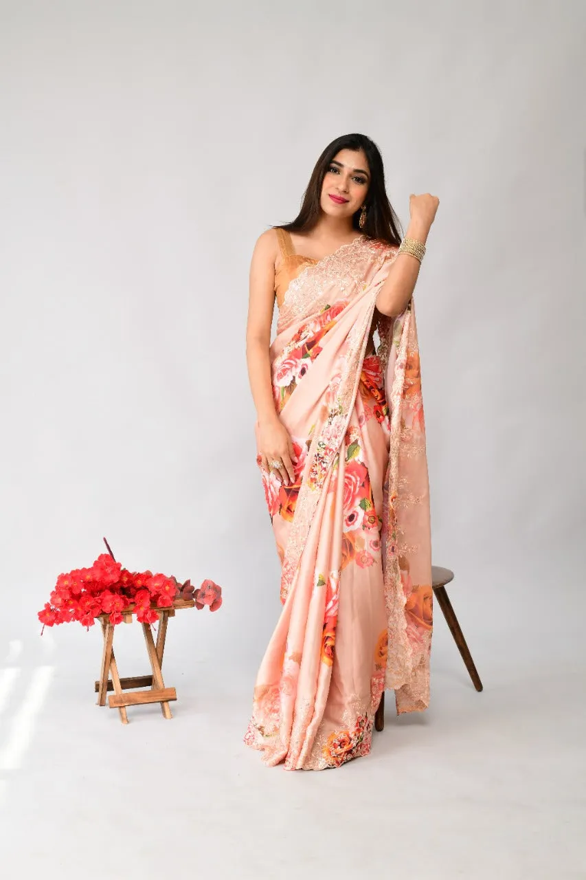 FESTIVE COLLECTION PALLAVI SATIN SAREE
