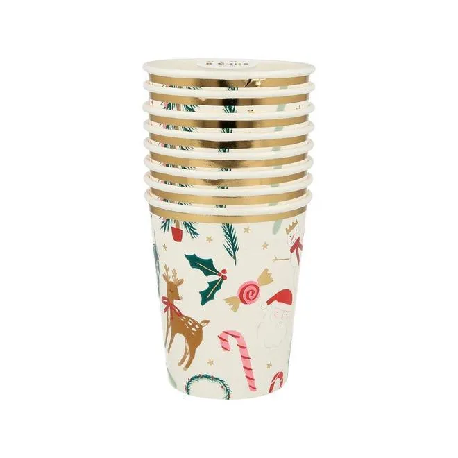 Festive Motif Paper Cups