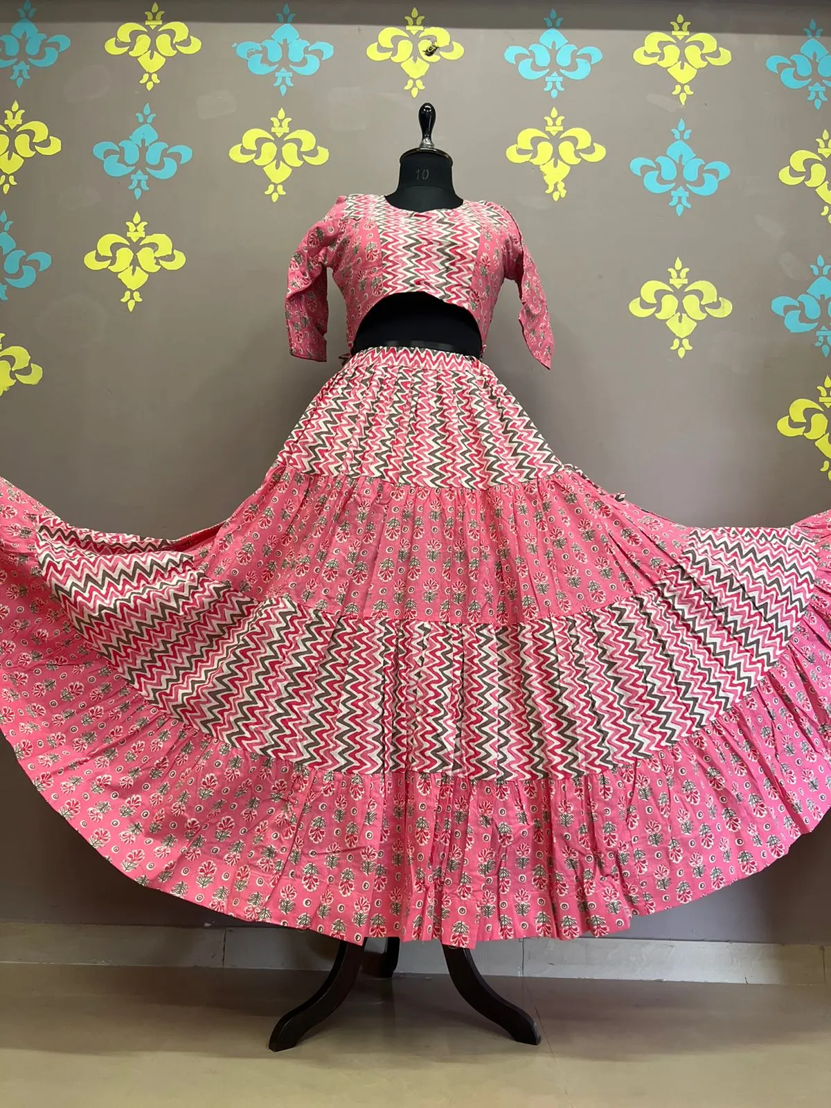 Festive Wear Cotton Lehenga