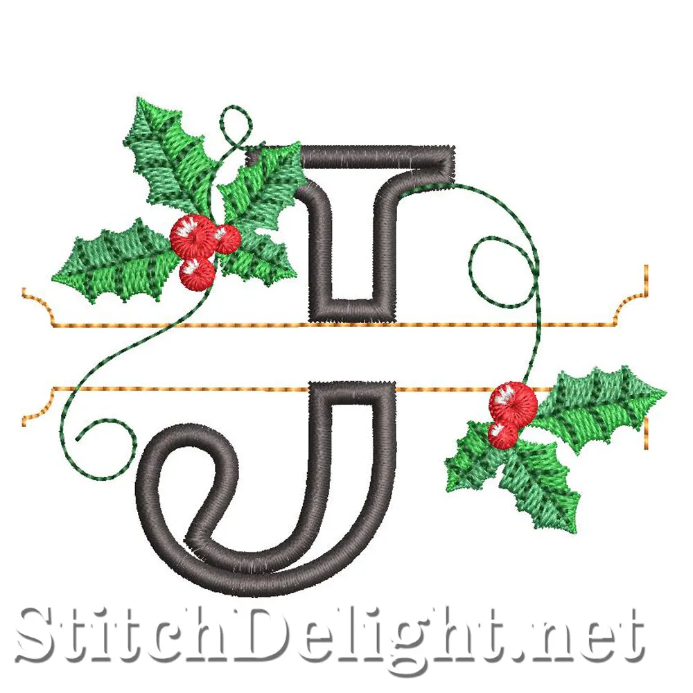 HOE0037 Festive Holly Font J