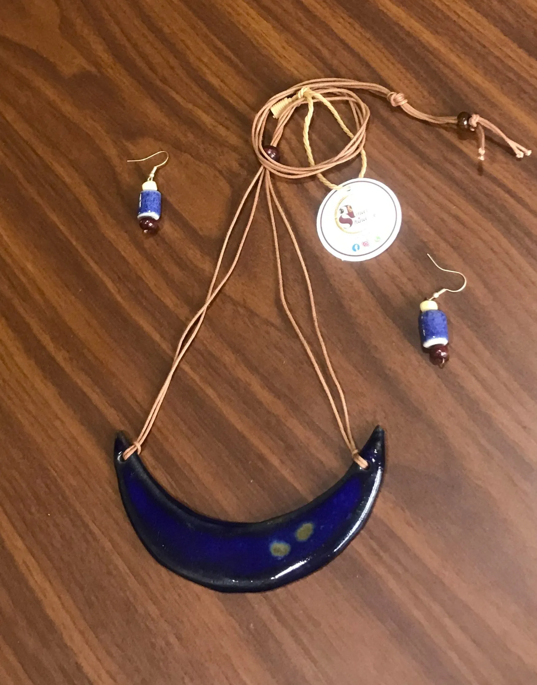 Ireene Ceramic Necklace & Earring set