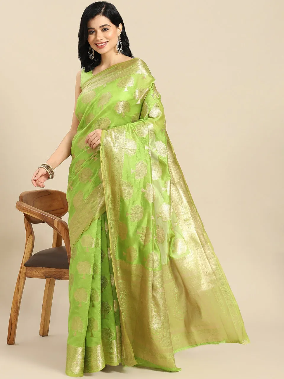 MAJI ORGANZA FESTIVE WEAR SAREE