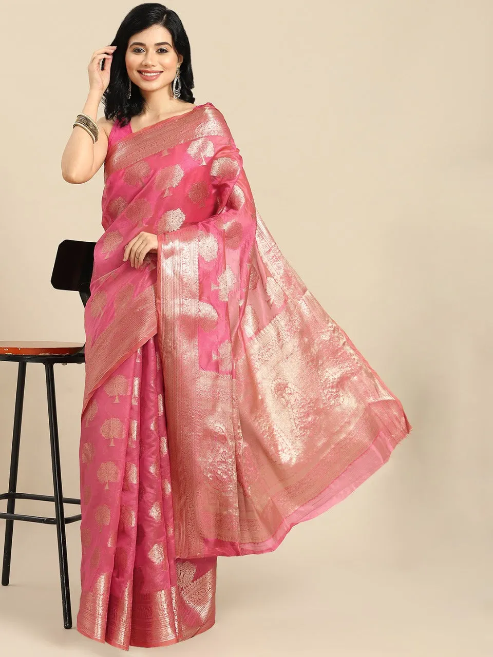 MAJI ORGANZA FESTIVE WEAR SAREE