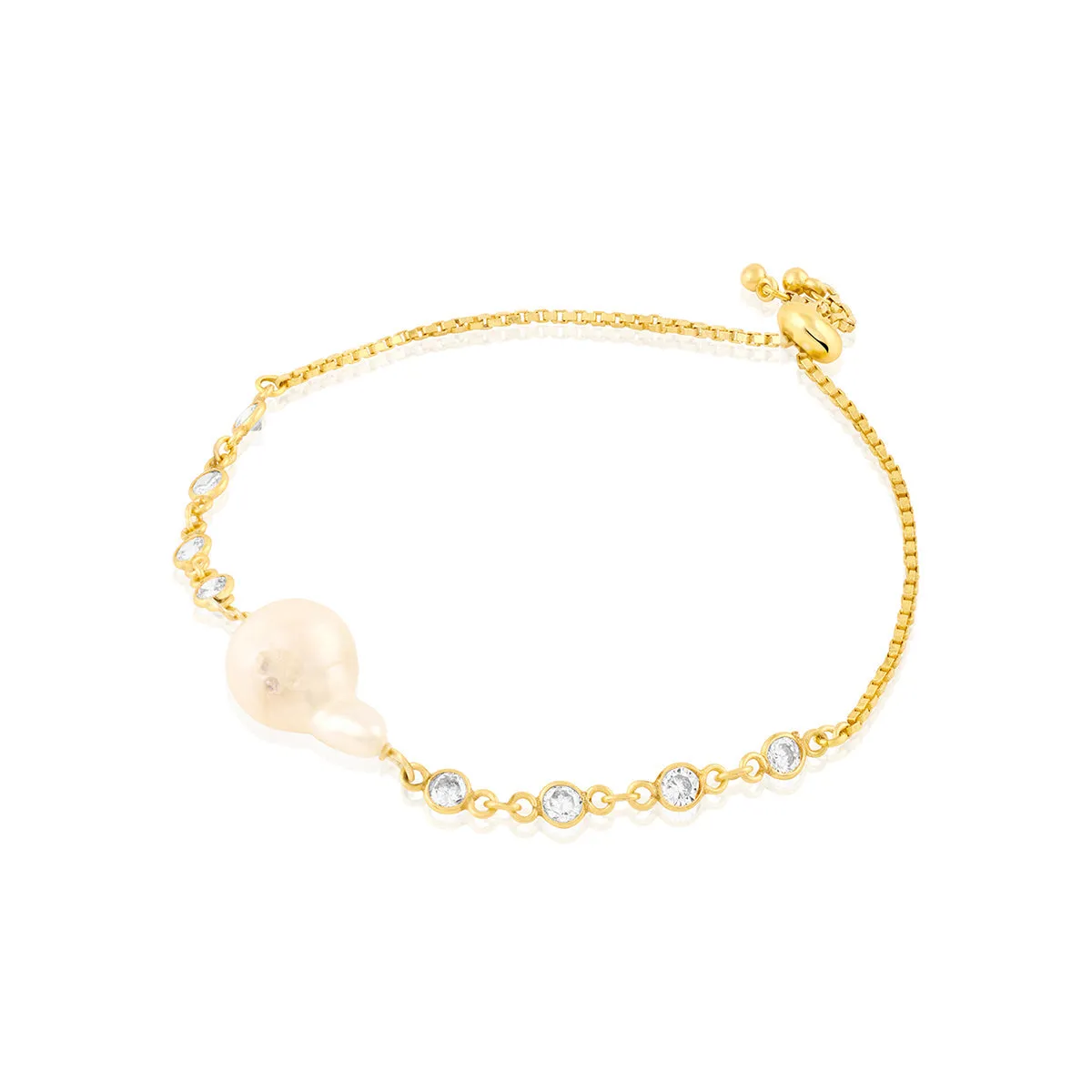 Mini Festive Pearl Bolo Bracelet