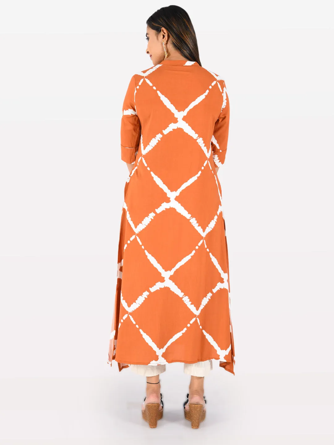 Neeru's Women Rust Color Rayon Fabric Tunic "50"