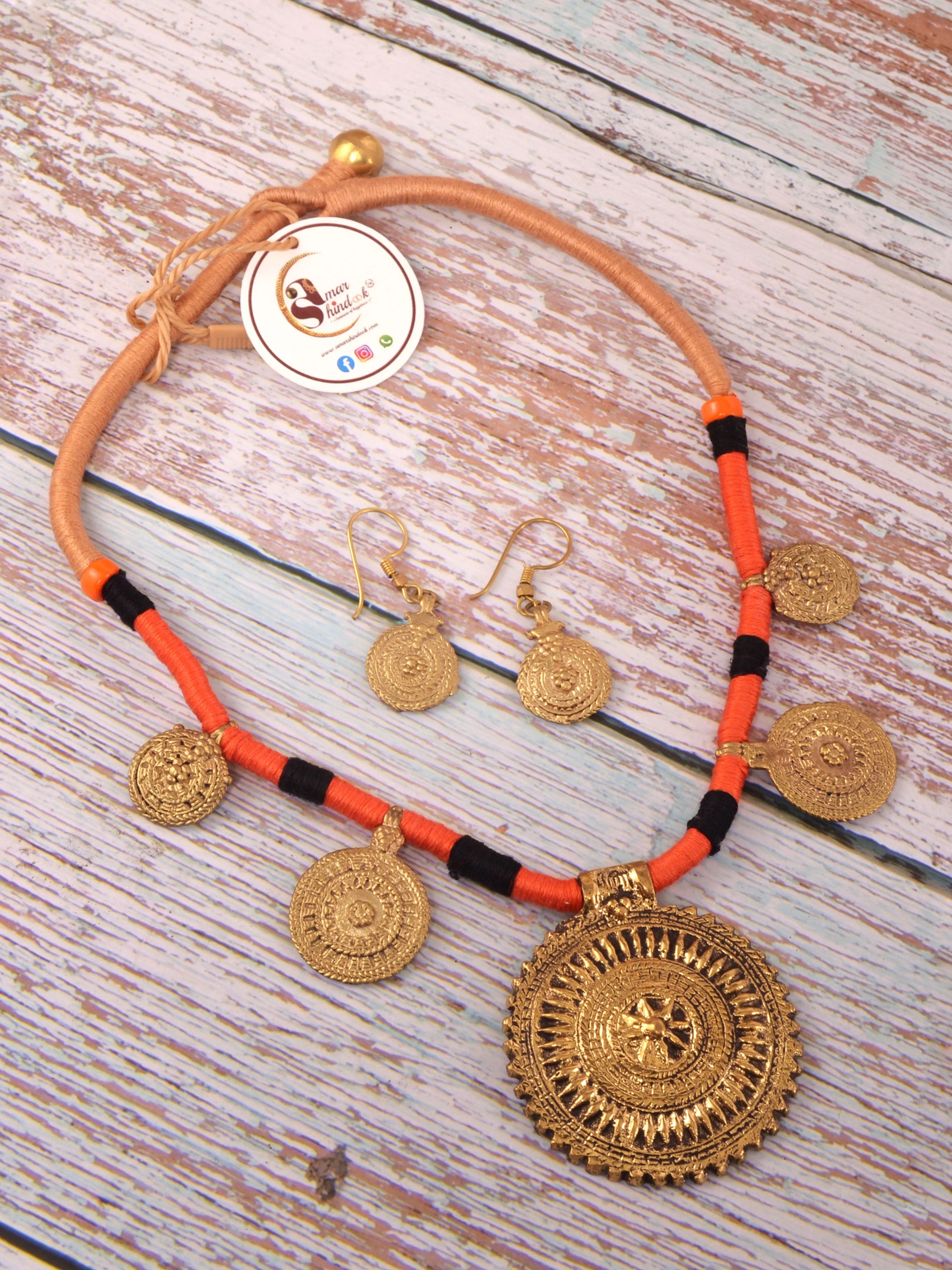 Nimisha Dokra Necklace & Earrings  set