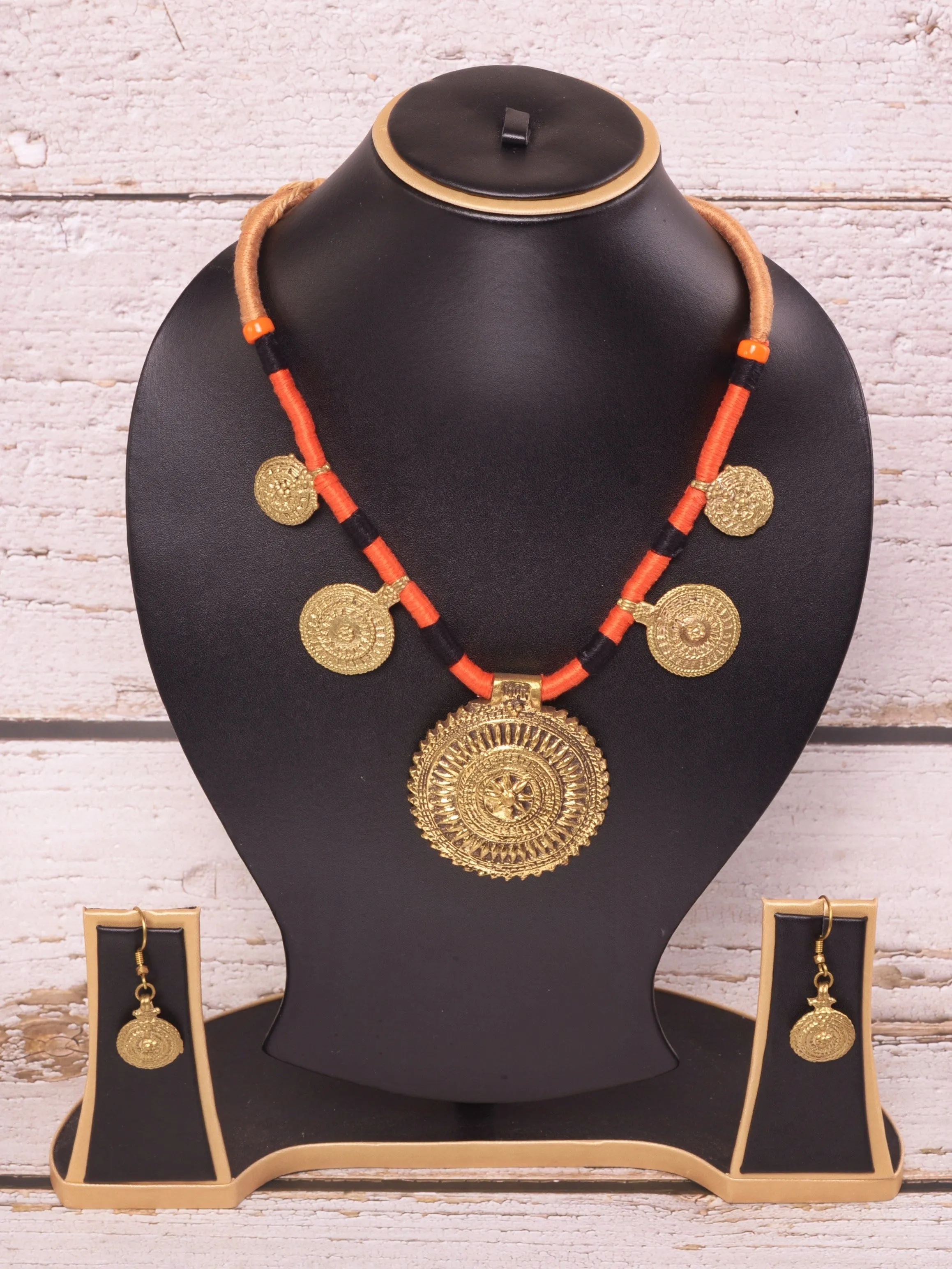 Nimisha Dokra Necklace & Earrings  set