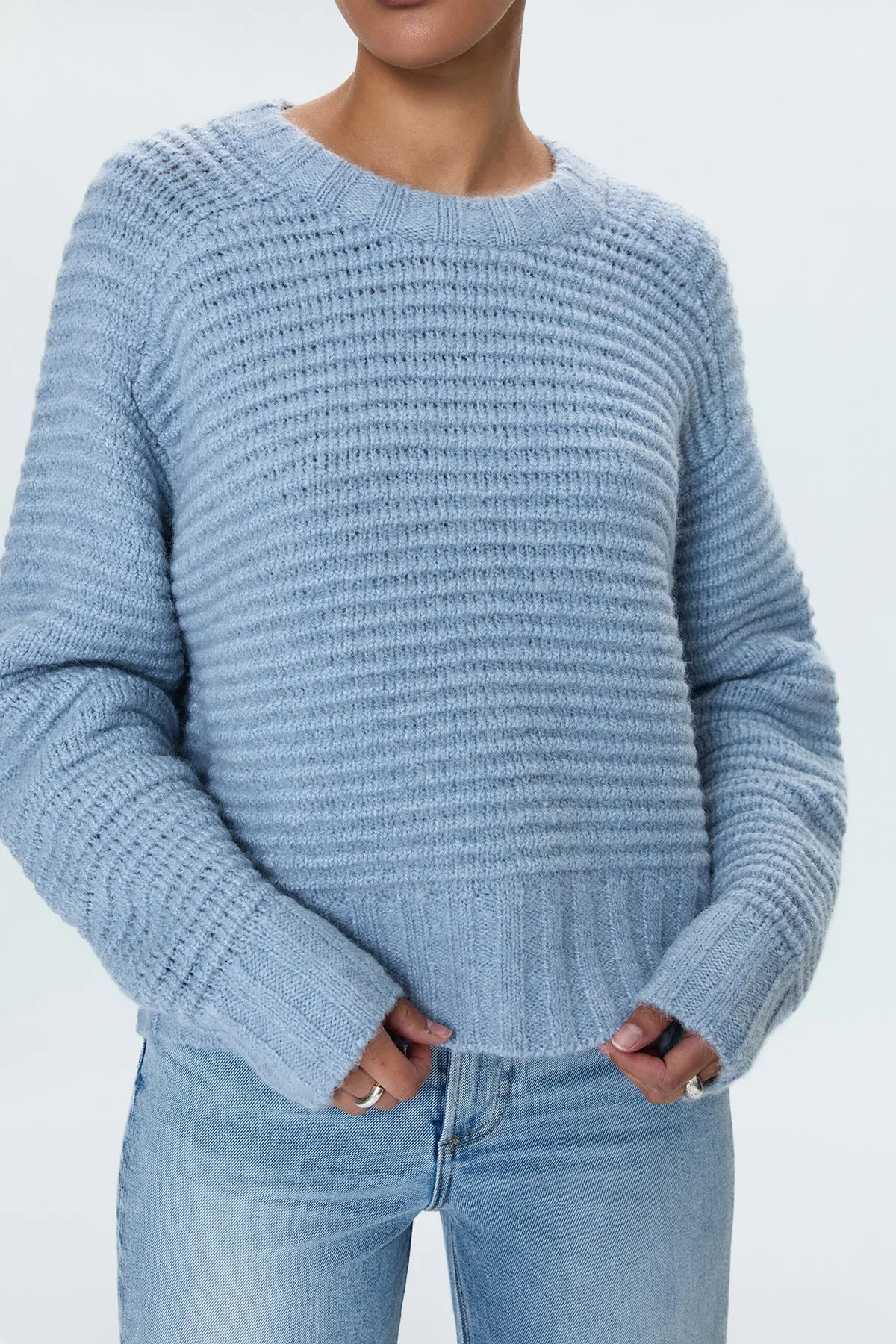 PIS Adina Everyday Sweater in Soft Mist Blue