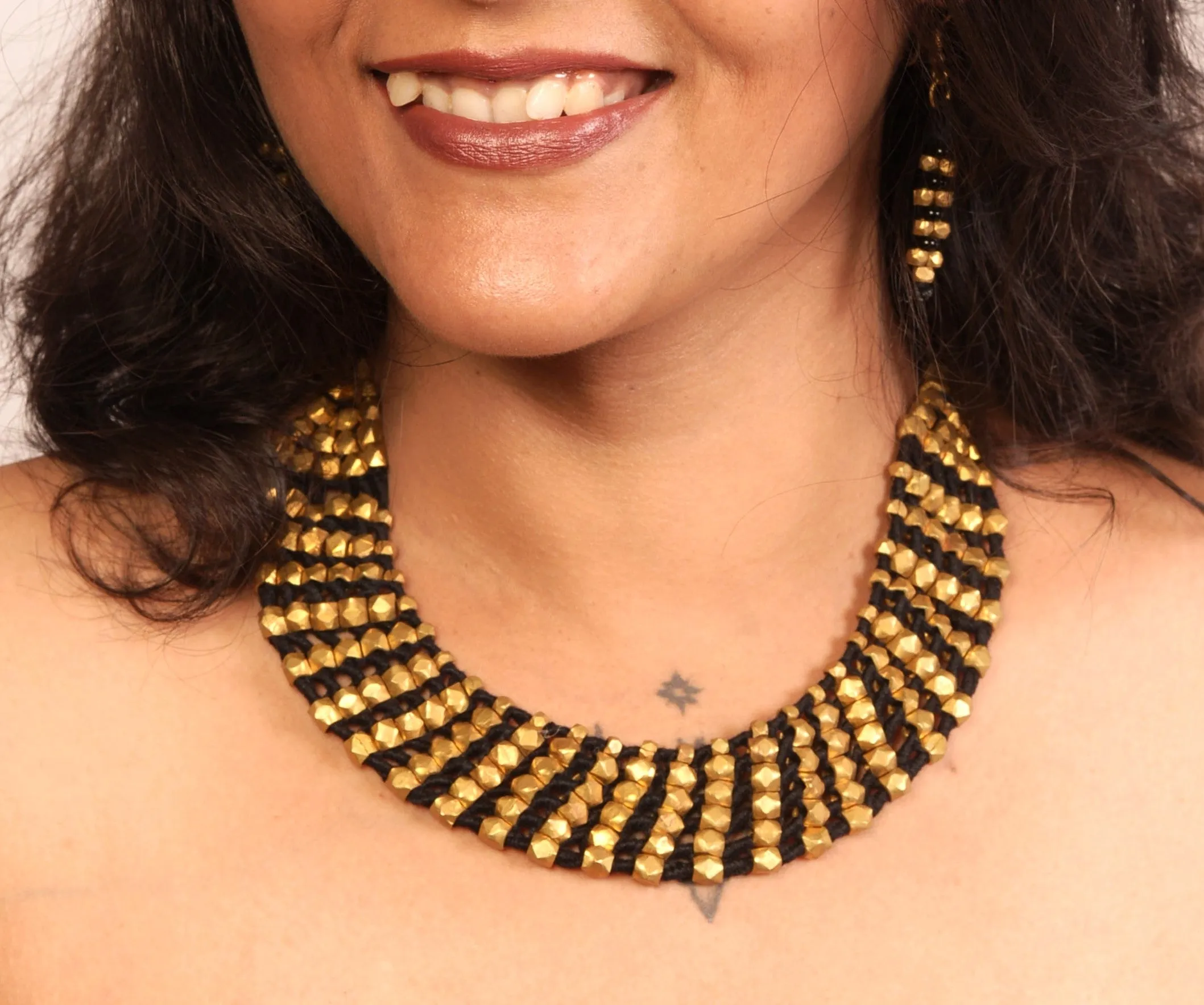 Radha Dokra Necklace & Earrings set