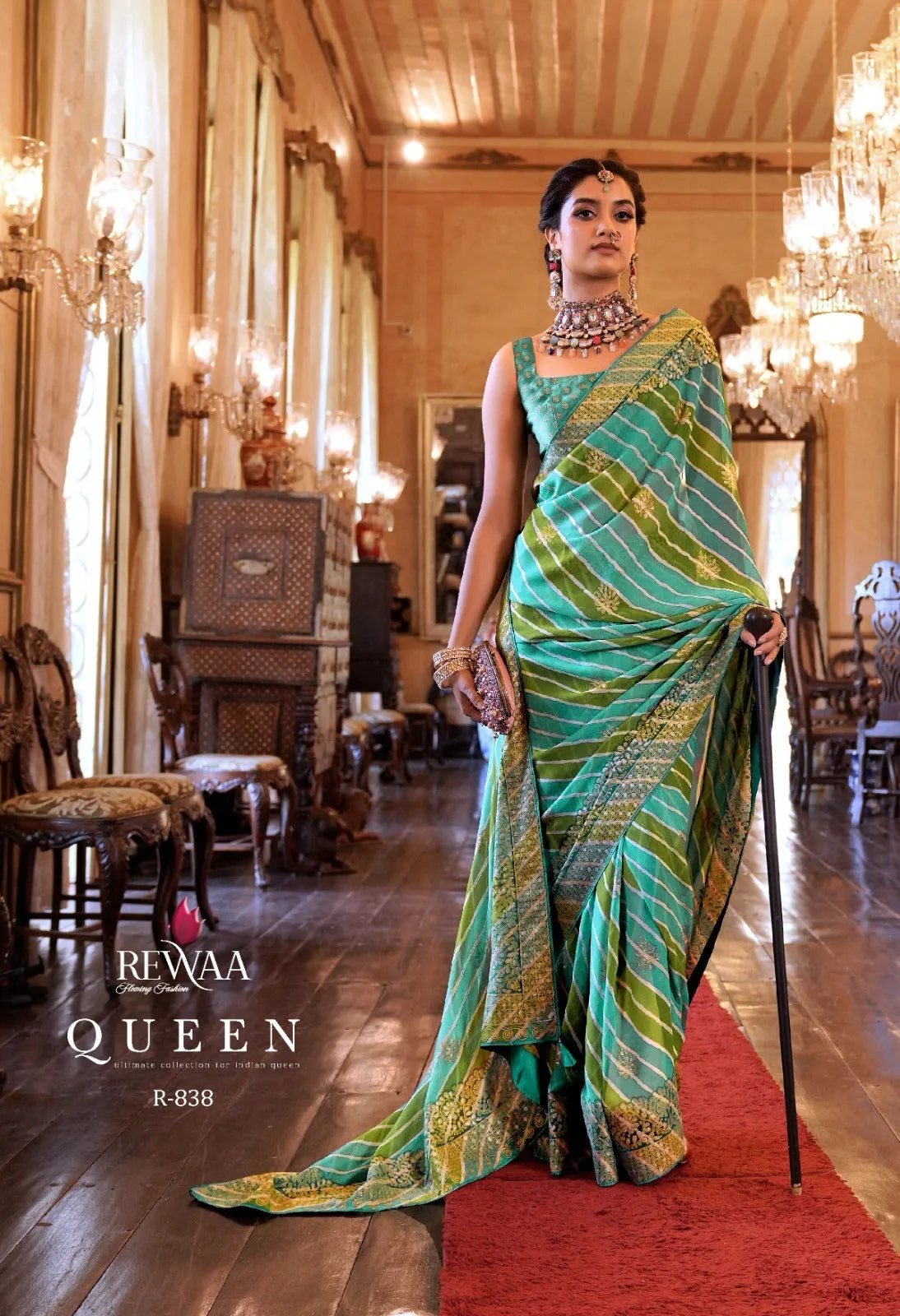 REWAA QUEEN FESTIVE WEAR SAREE