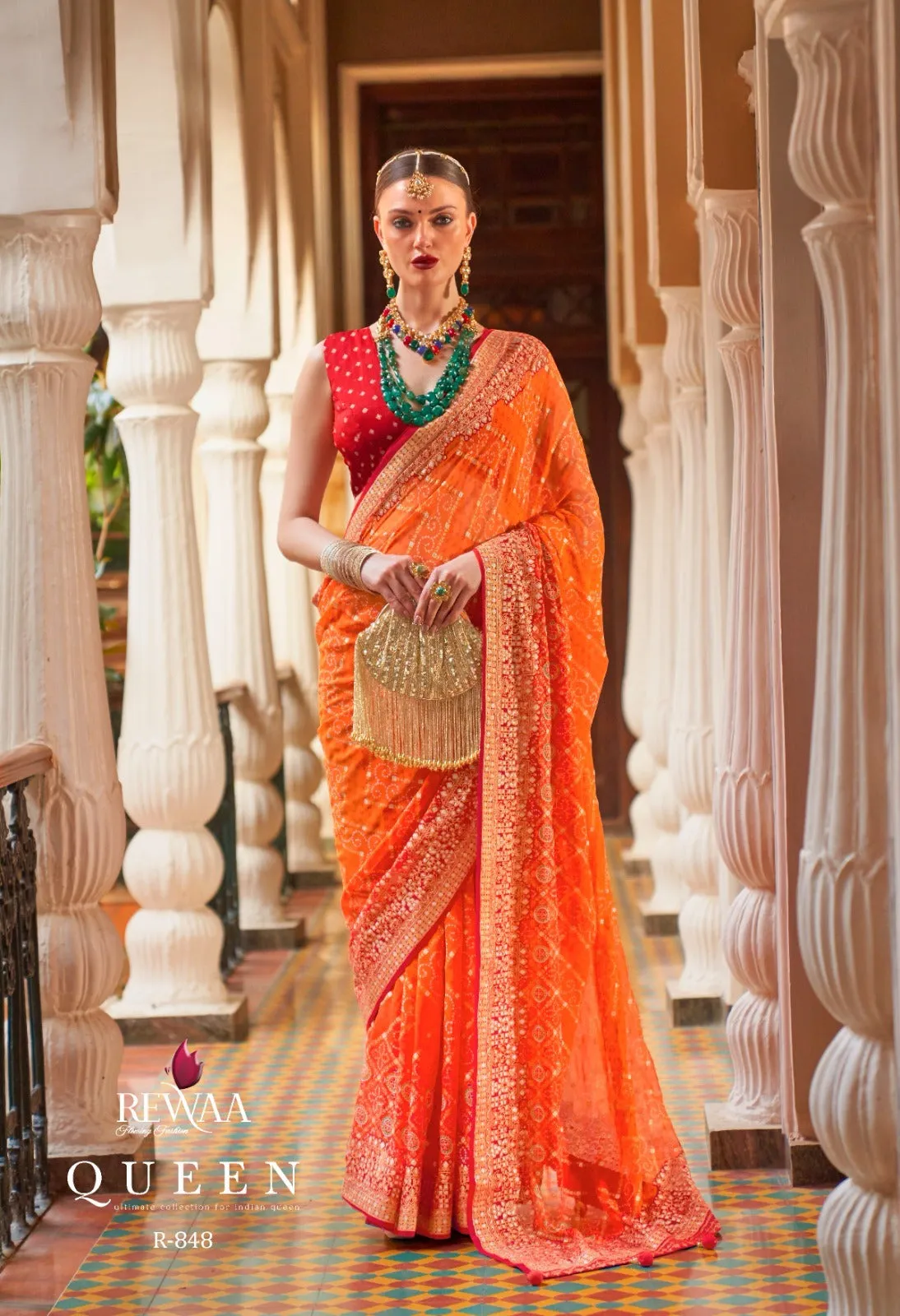 REWAA QUEEN FESTIVE WEAR SAREE