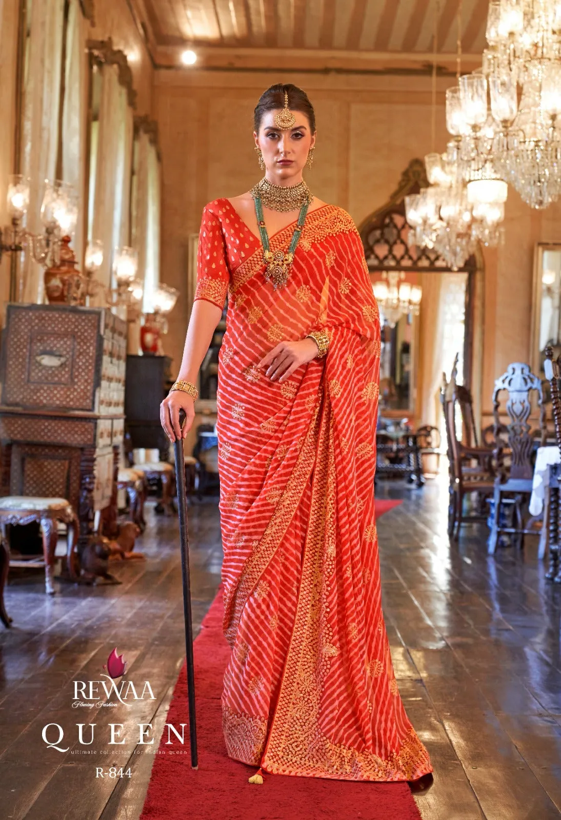 REWAA QUEEN FESTIVE WEAR SAREE