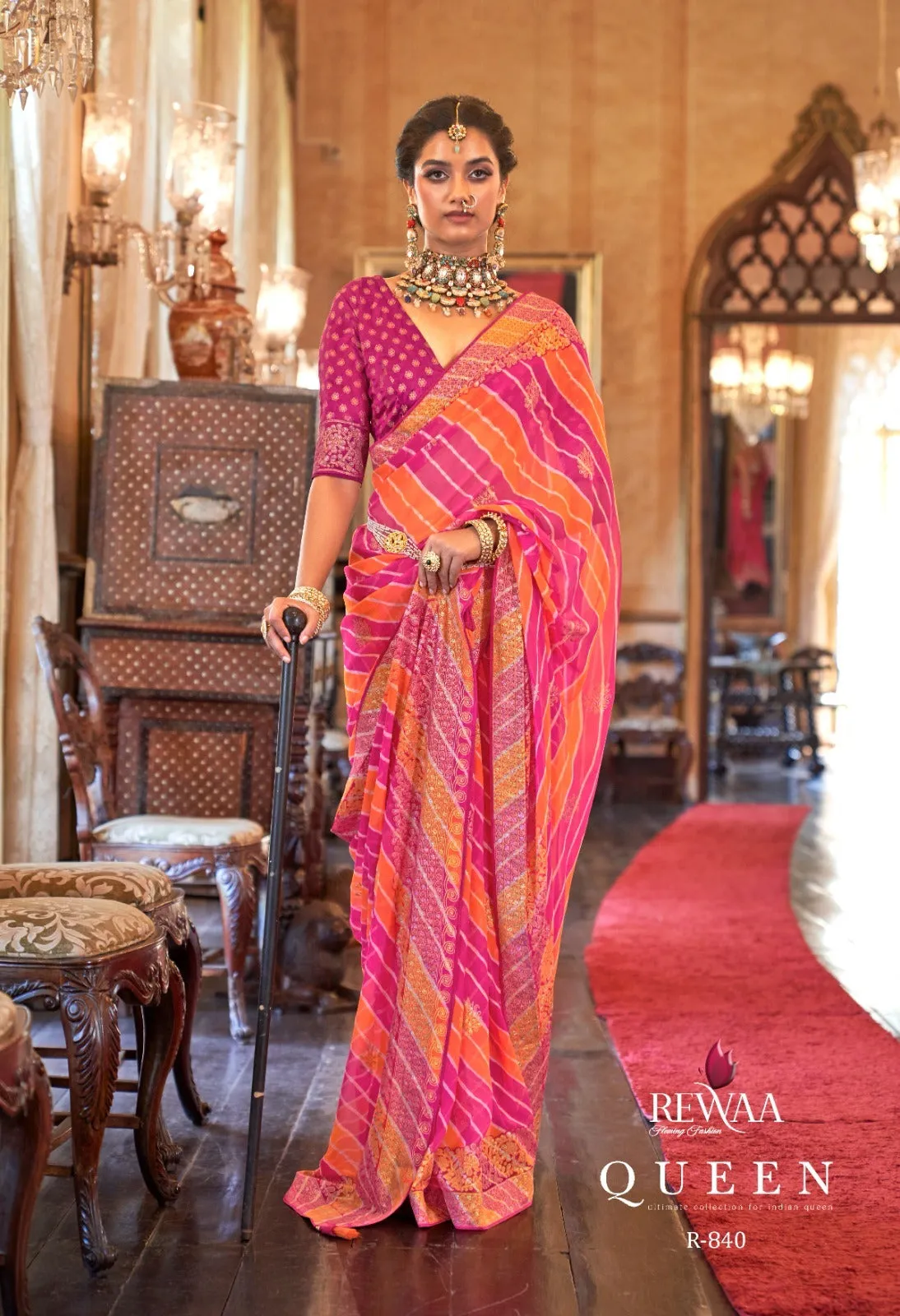 REWAA QUEEN FESTIVE WEAR SAREE