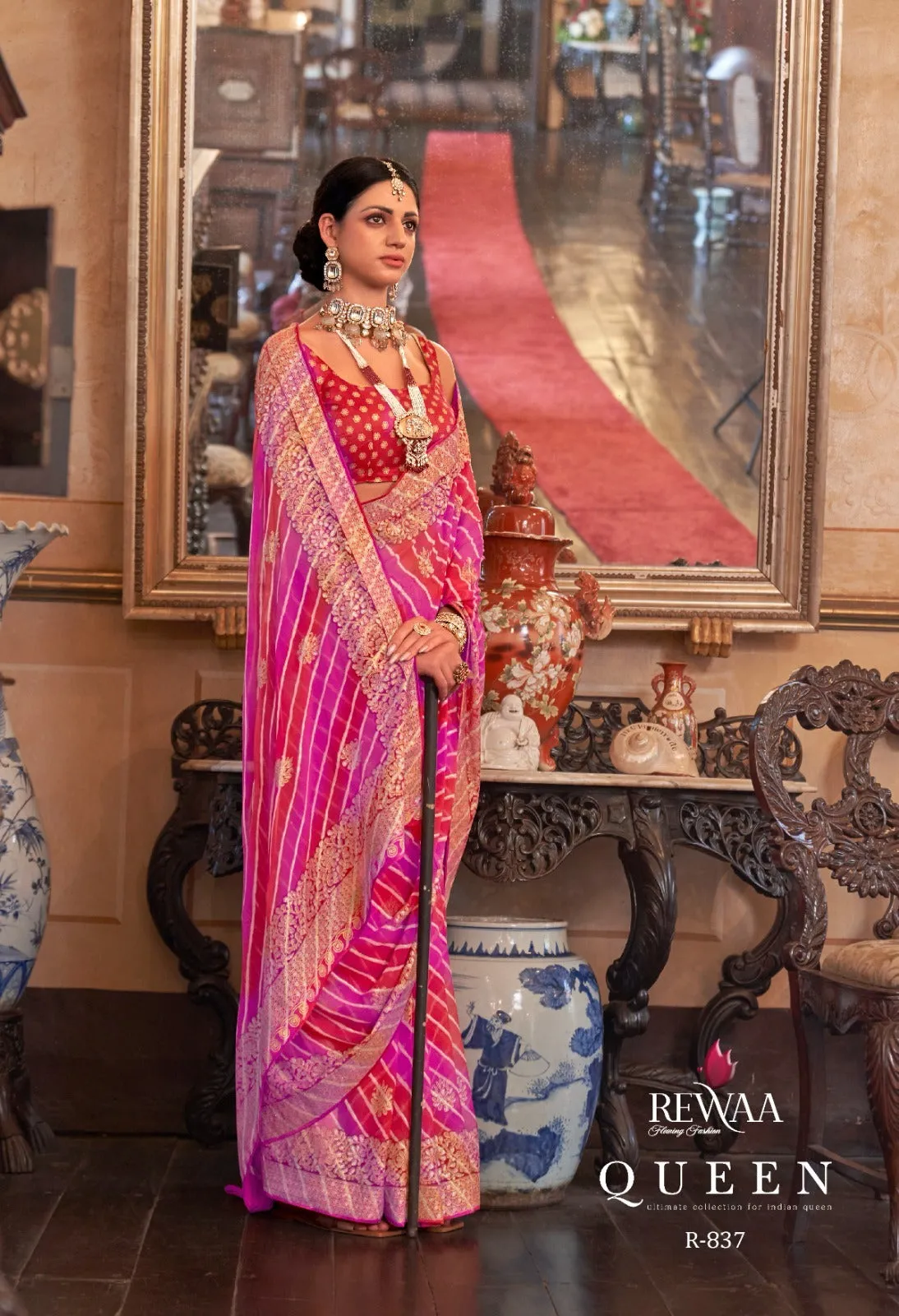 REWAA QUEEN FESTIVE WEAR SAREE