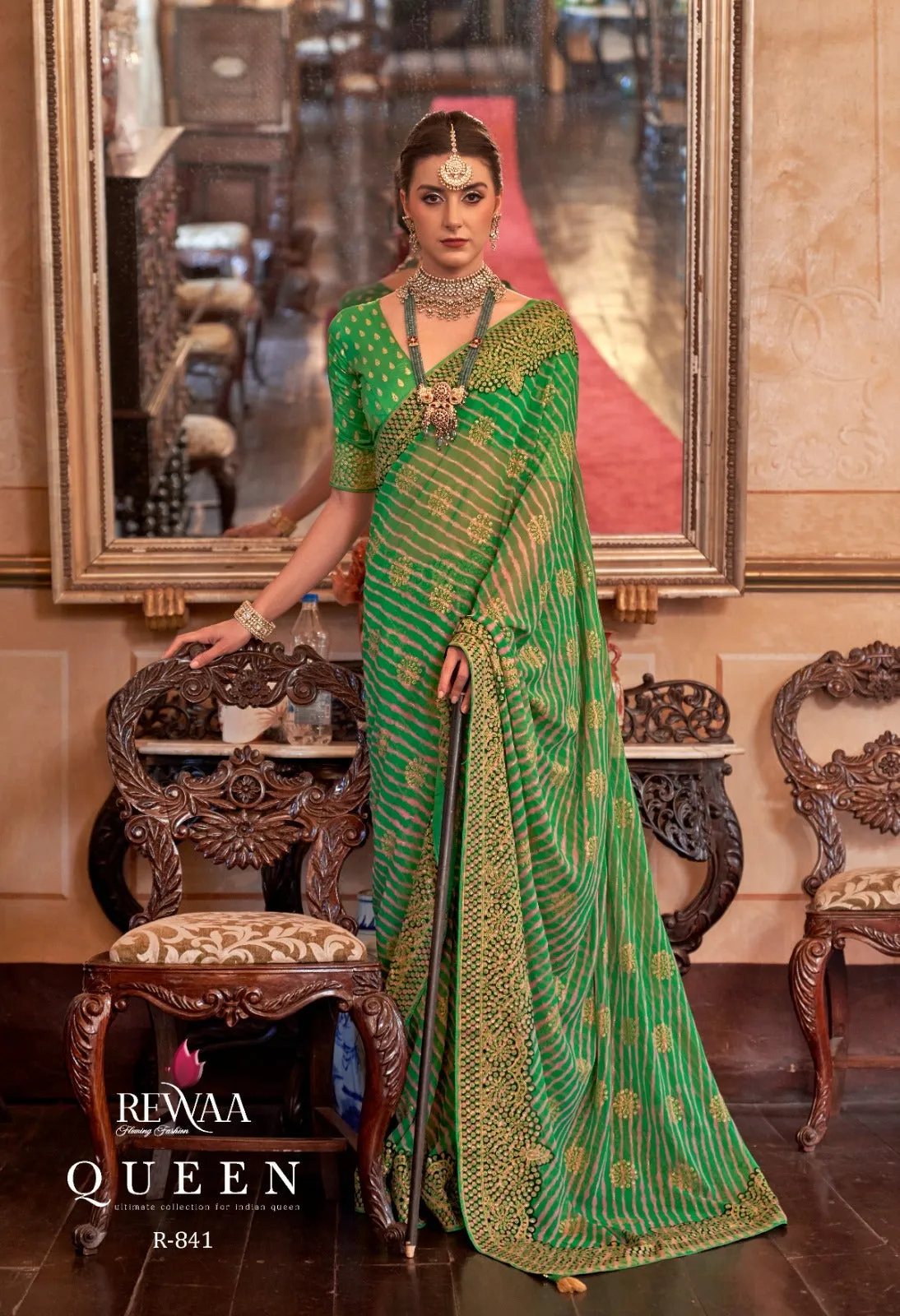REWAA QUEEN FESTIVE WEAR SAREE