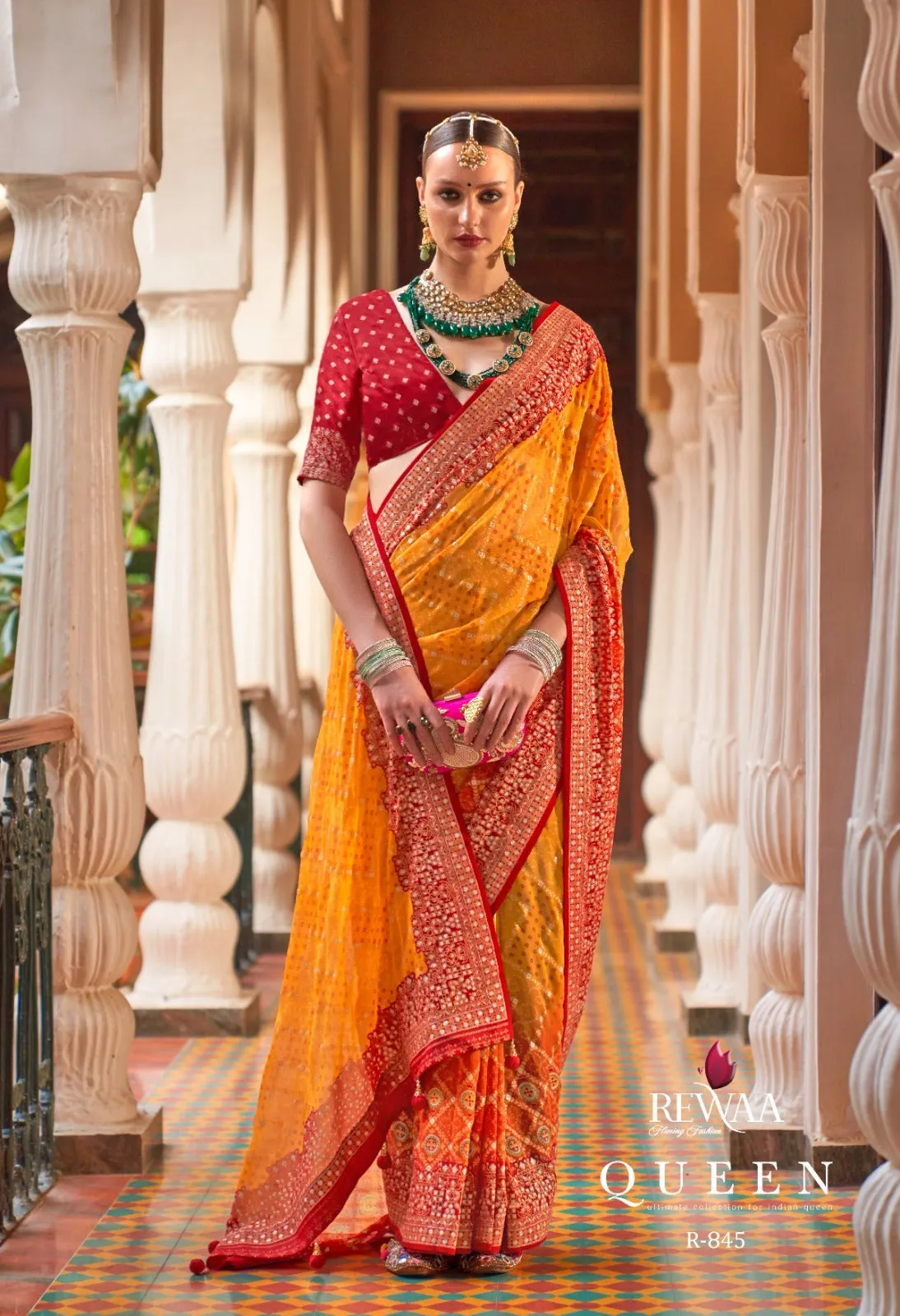 REWAA QUEEN FESTIVE WEAR SAREE