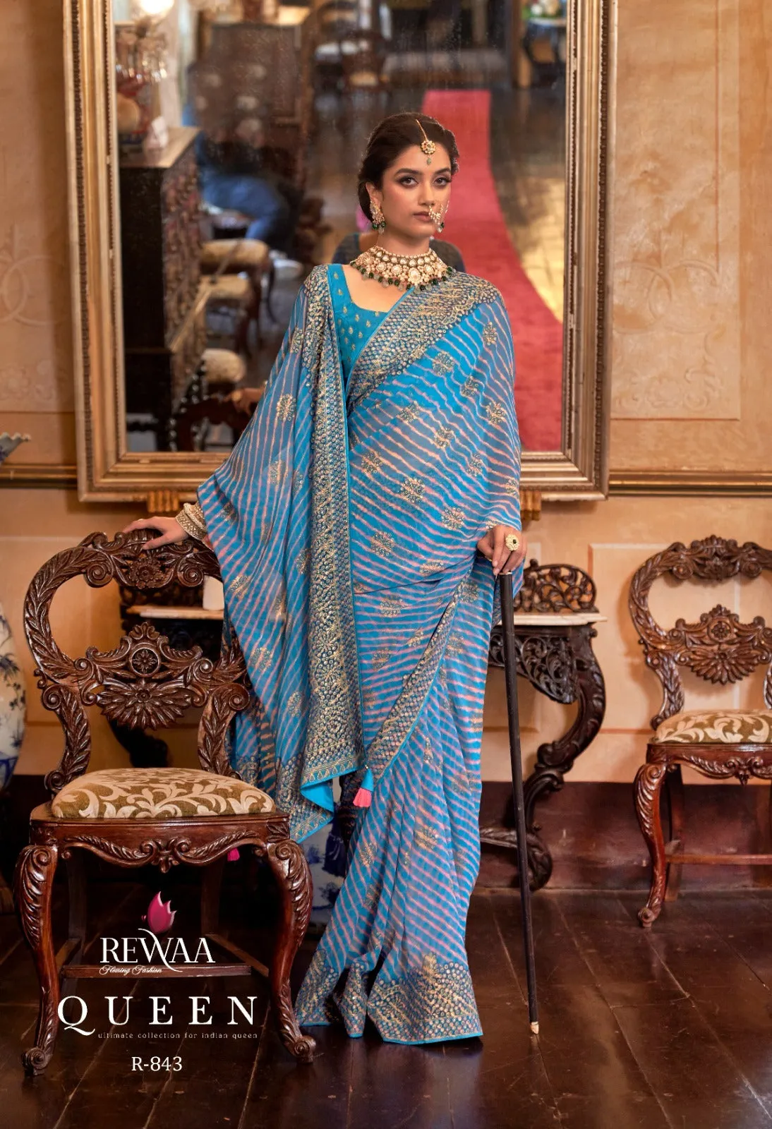 REWAA QUEEN FESTIVE WEAR SAREE