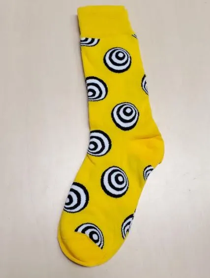 SF1125 Yellow Swirl Design Socks