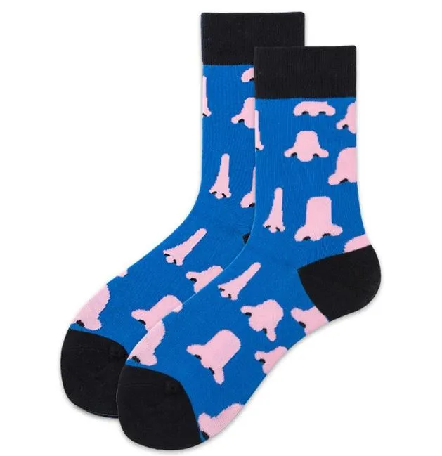 *SF607 Royal Blue Nose Socks