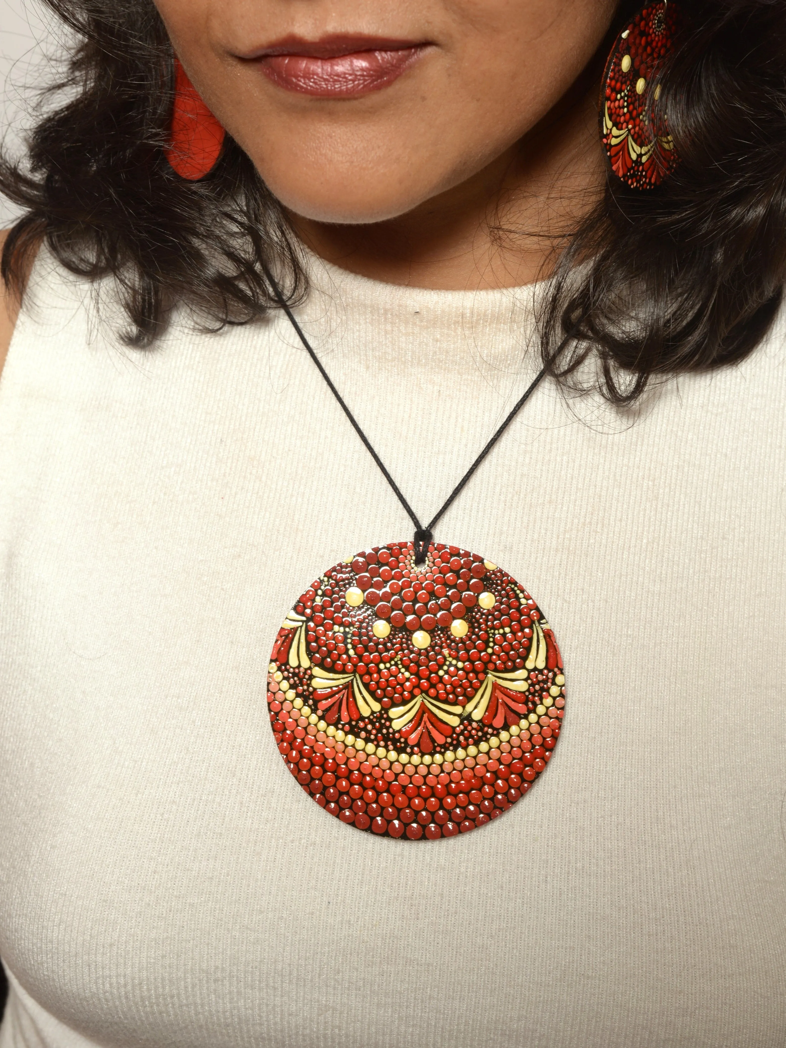 Surya Mandala Pendant & Earrings set