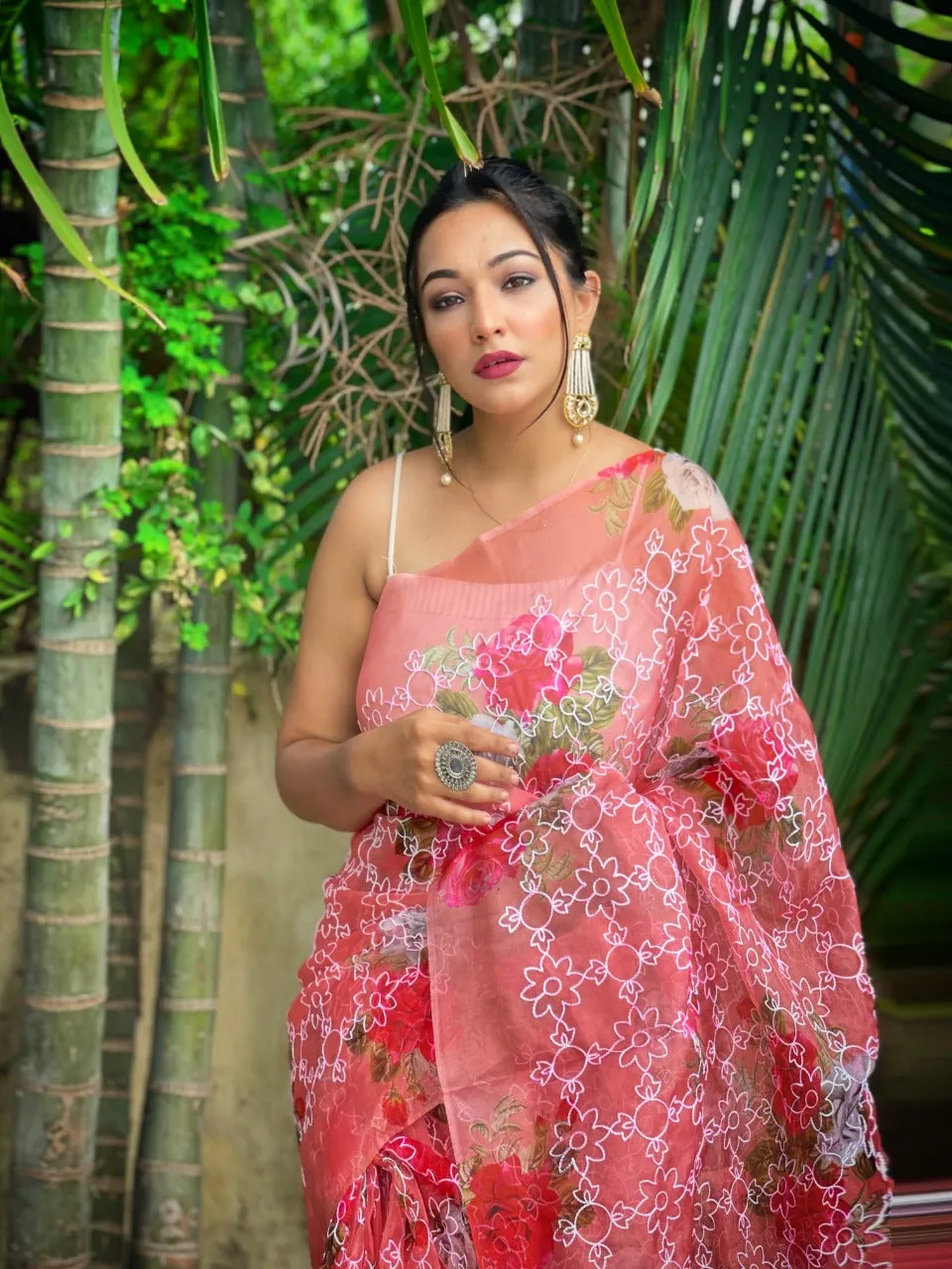 ZARIYA ORGANZA FESTIVE WEAR SAREE