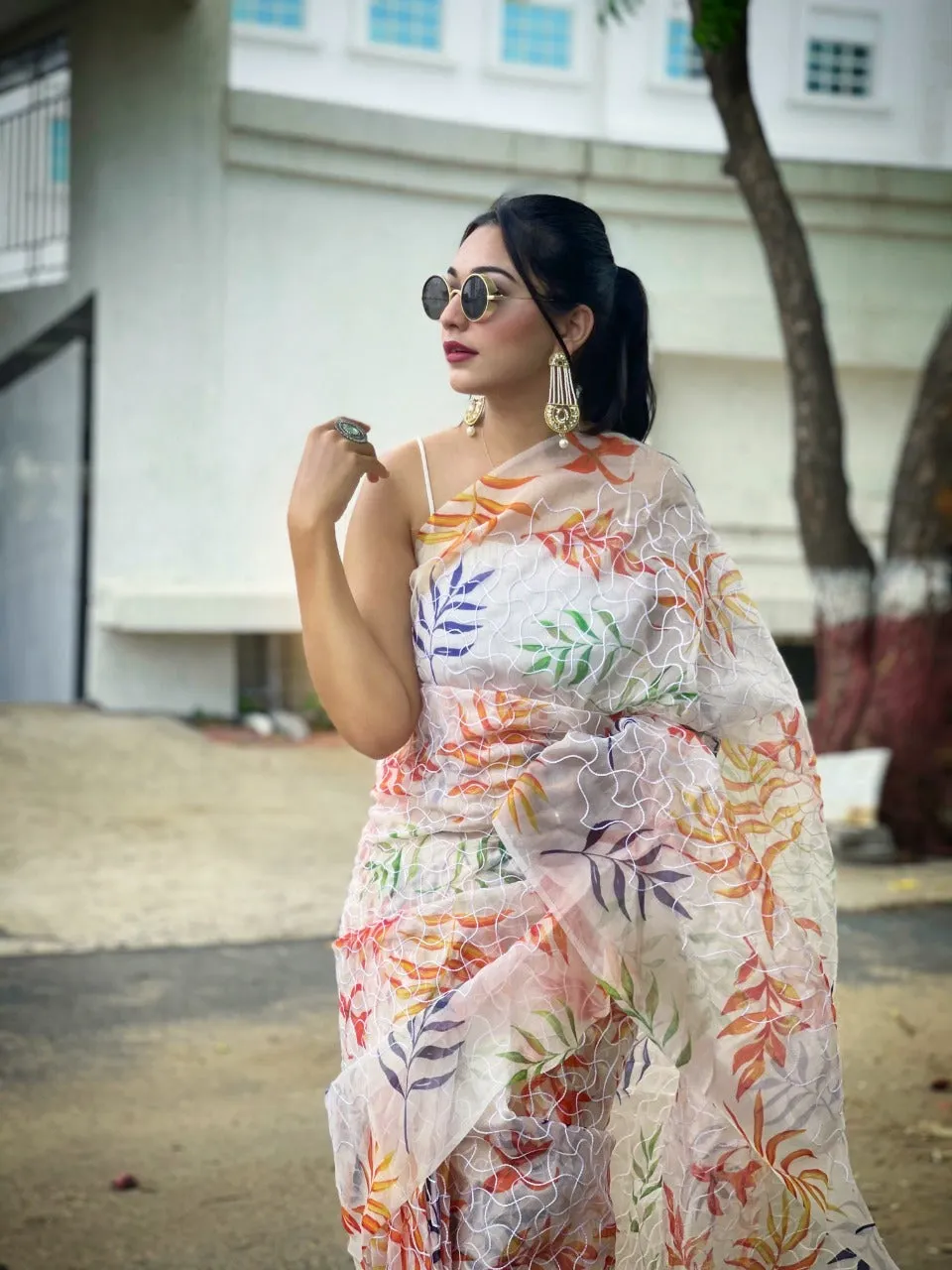 ZARIYA ORGANZA FESTIVE WEAR SAREE